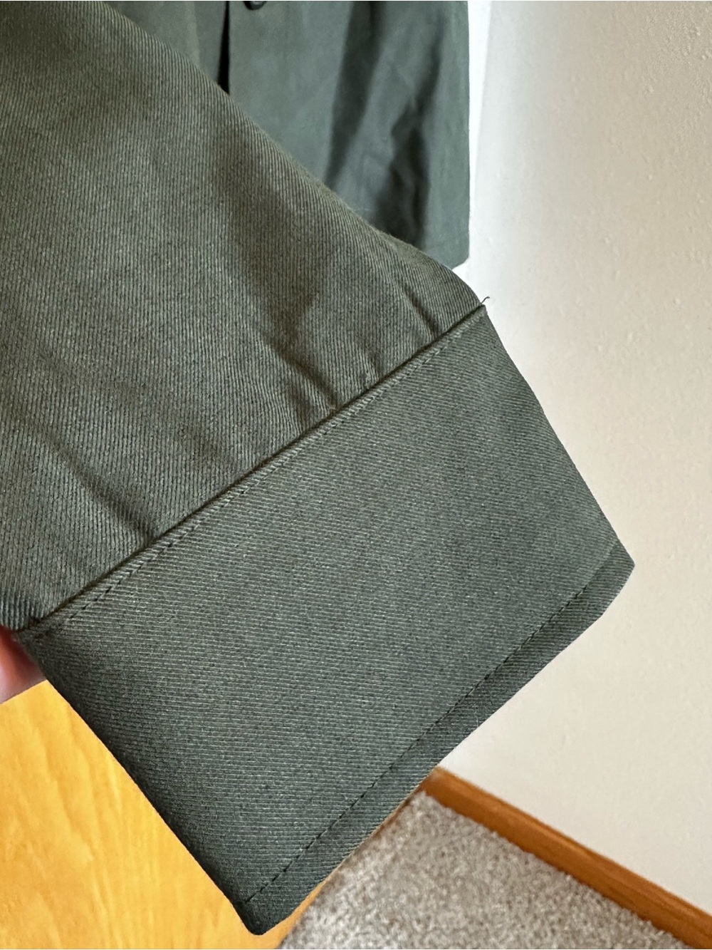 I Love Ugly Premium Green Long Sleeve Button Up Shacket Jacket - Picture 4 of 11
